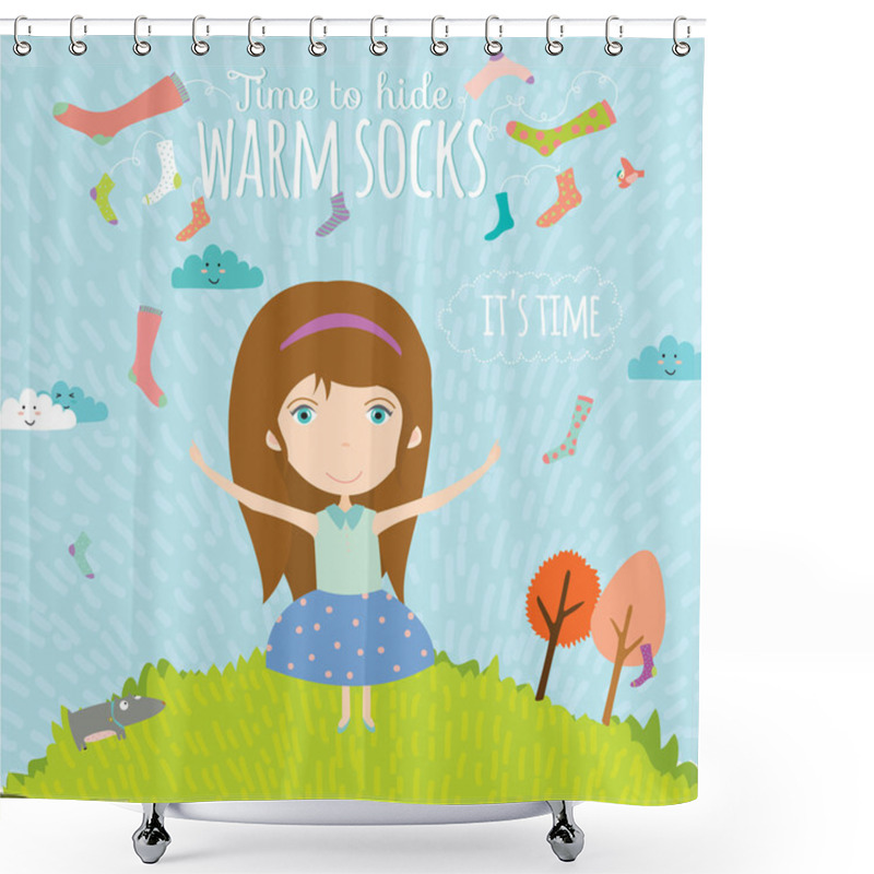 Personality  Goodbye Summer. Hello Autumn. Shower Curtains