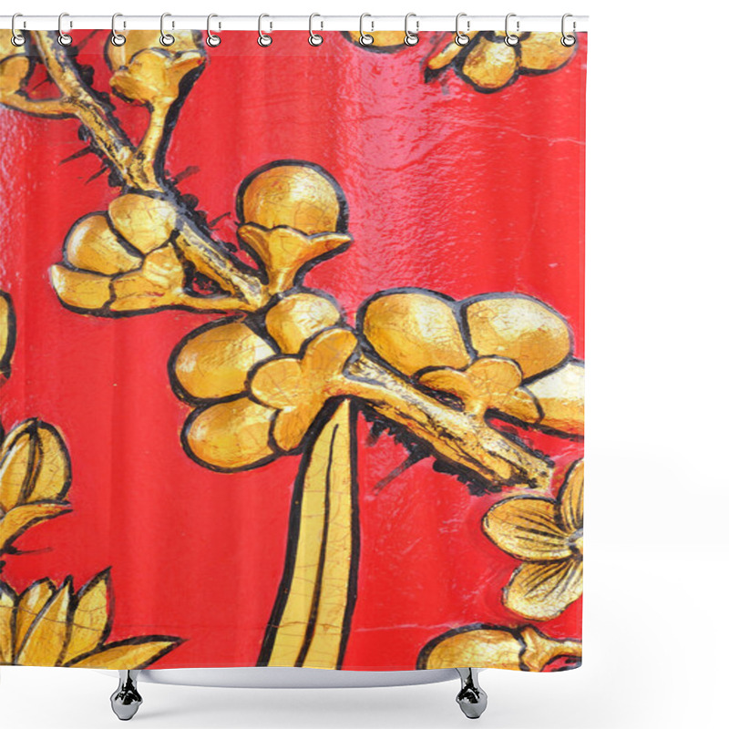 Personality  Flower Chinese Style Paint On Wall Shower Curtains