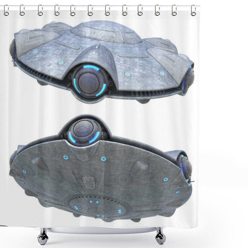 Personality  Flying Saucer  Shower Curtains