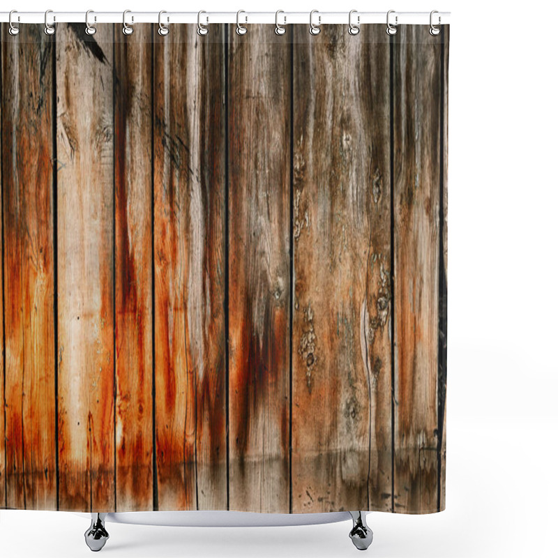 Personality  Old Wood Wall Texture Background. Shower Curtains