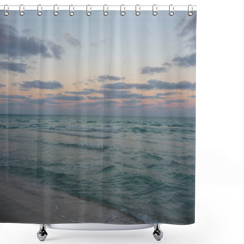 Personality  Awesome Ocean View With Quiet Waves Shower Curtains