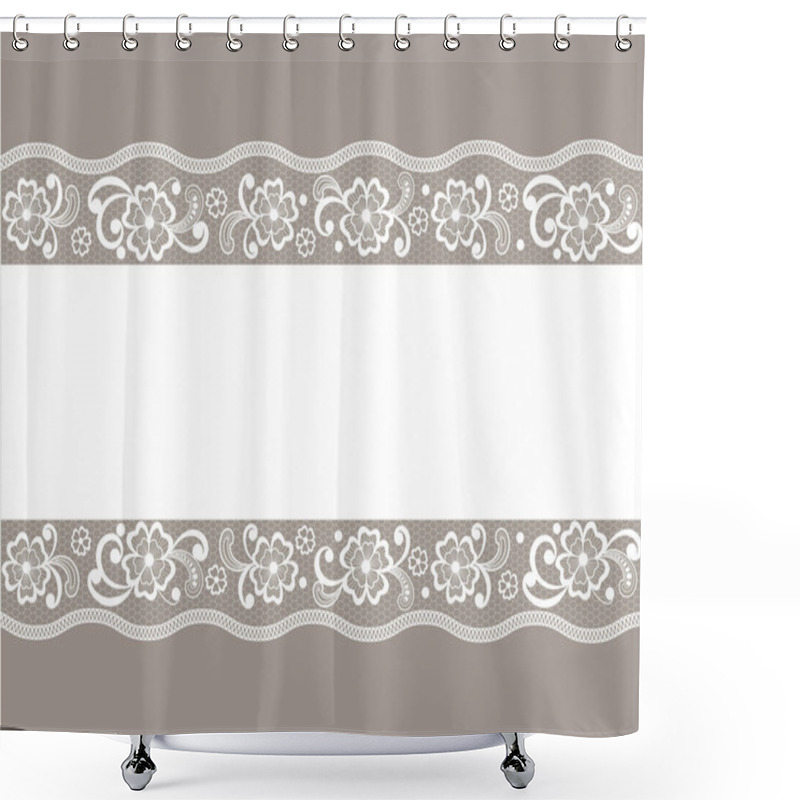 Personality  Template Frame Design For Card. Shower Curtains