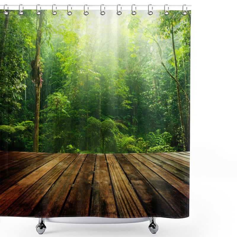 Personality  Green Forest. Shower Curtains