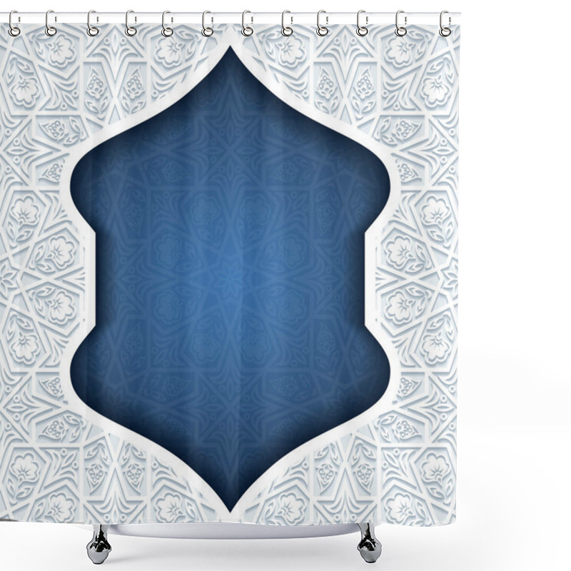 Personality  Abstract Background With Traditional Ornament Shower Curtains