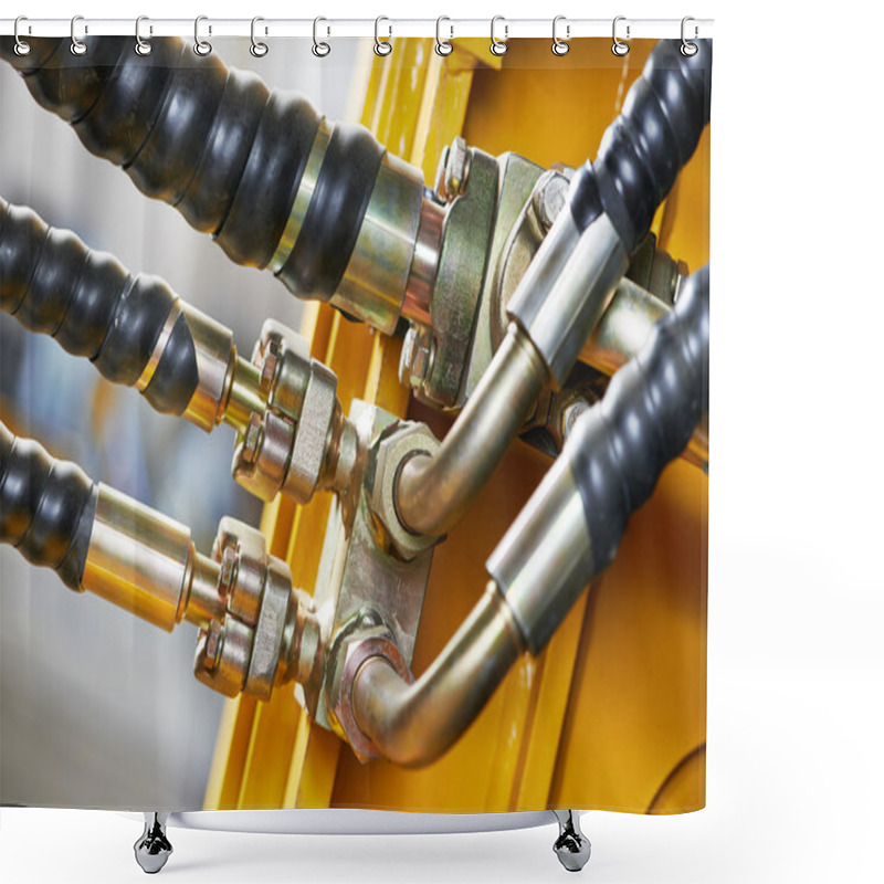 Personality  Hydraulics Of Machinery Shower Curtains