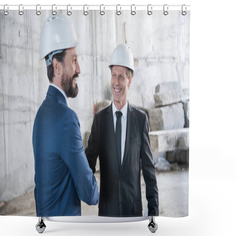 Personality  Architects Shaking Hands  Shower Curtains