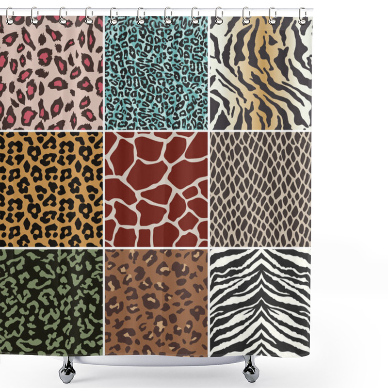 Personality  Seamless Animal Swatch Shower Curtains