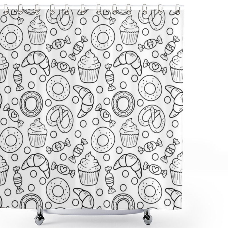 Personality  Sweets Seamless Pattern Shower Curtains