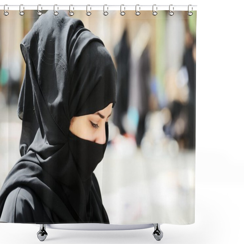 Personality  Muslim Woman With Veil Shower Curtains