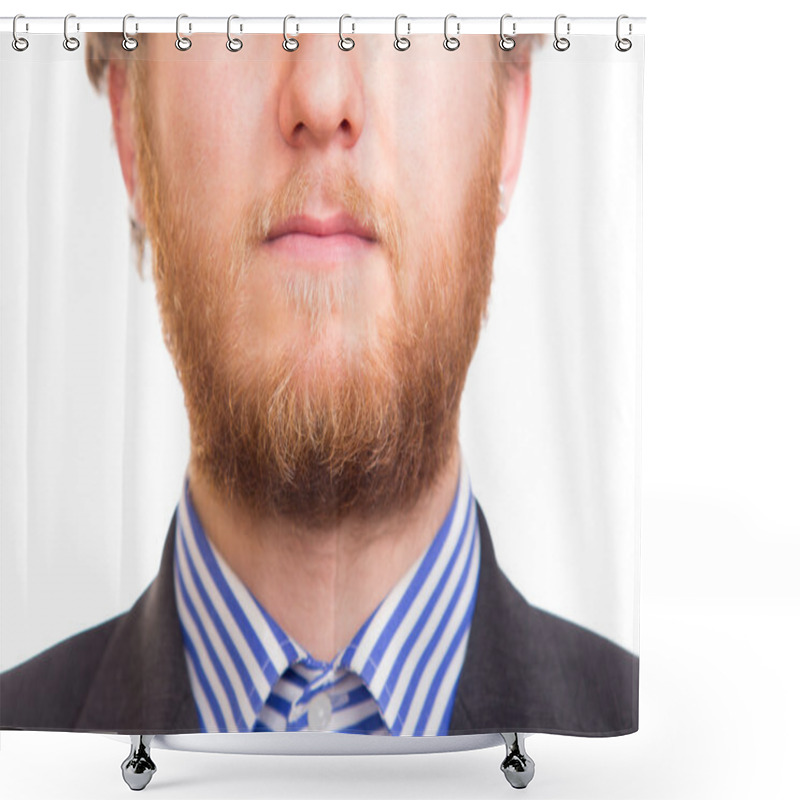 Personality  Man With Full Red Beard Shower Curtains