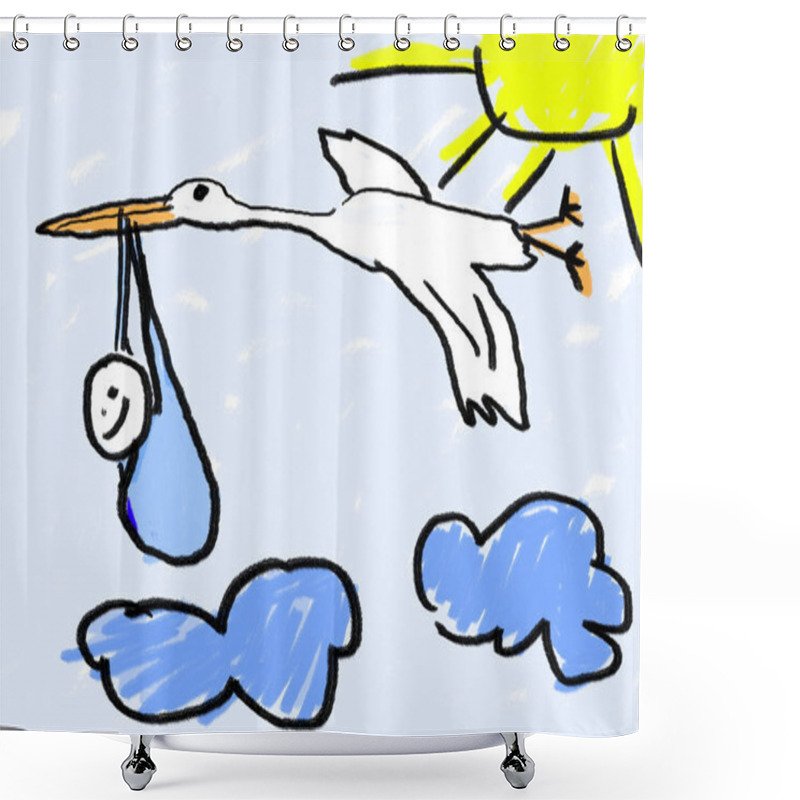 Personality  Newborn Baby Shower Curtains