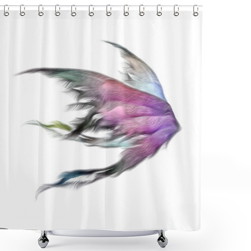 Personality  Fluffy Wings Shower Curtains