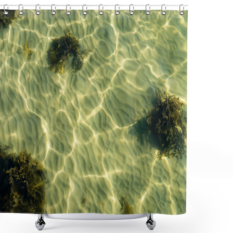 Personality  Small Sand Dunes Under Water Shower Curtains