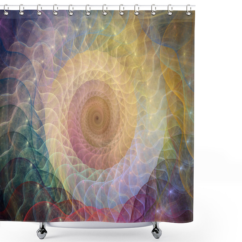 Personality  Spiral Background Shower Curtains