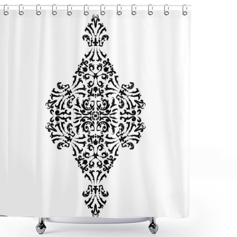 Personality  Elegant Luxurious Baroque Style Vector Ornament.  Shower Curtains