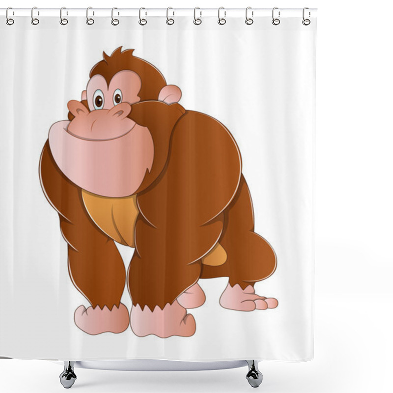 Personality  Gorilla Monkey Vector Illustration Shower Curtains