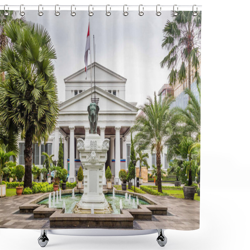 Personality  National Museum On Merdeka Square In Jakarta City, Java , Indone Shower Curtains