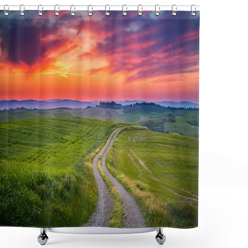 Personality  Tuscany Sunset Shower Curtains