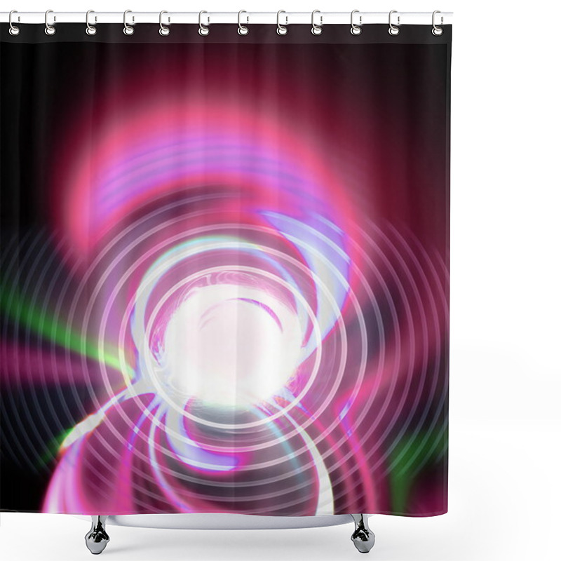 Personality  Abstract Figure From Spirals, Red Waves And Plasma.Fractal Art Graphics Shower Curtains