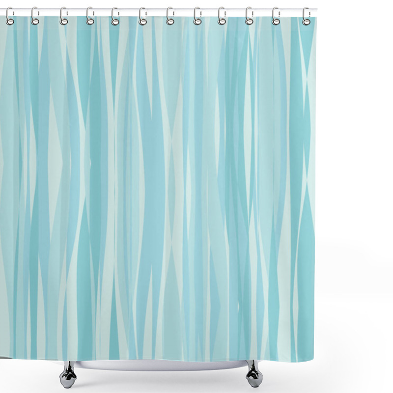 Personality  Abstract Turquoise Water Waves Seamless Pattern Shower Curtains