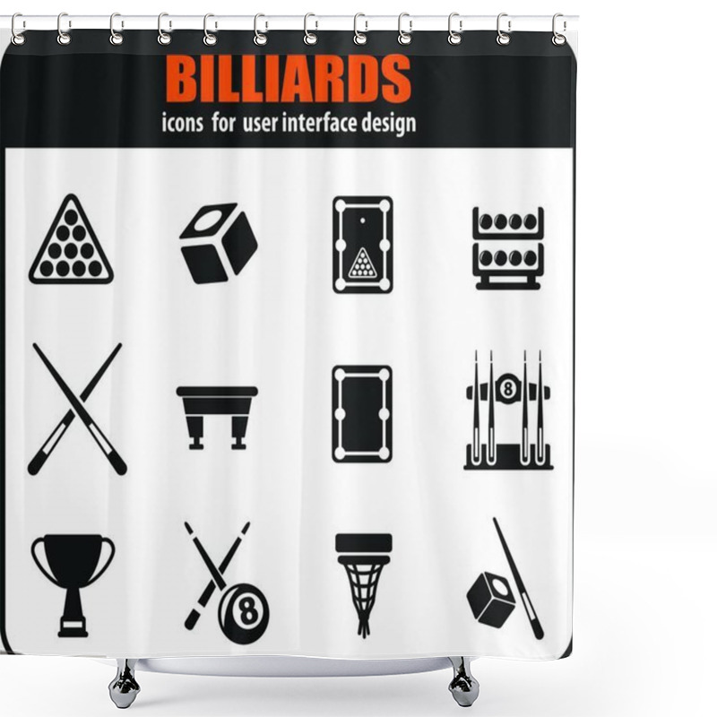 Personality  Golf Icon Set Design Elements. Shower Curtains