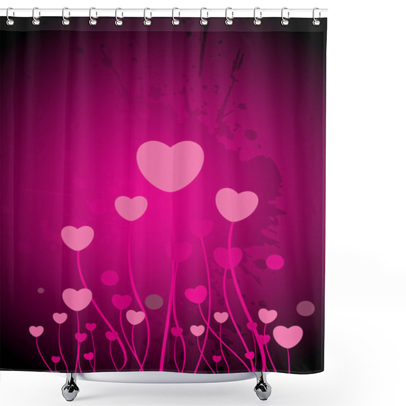 Personality  Grunge With Heart Tree Shower Curtains