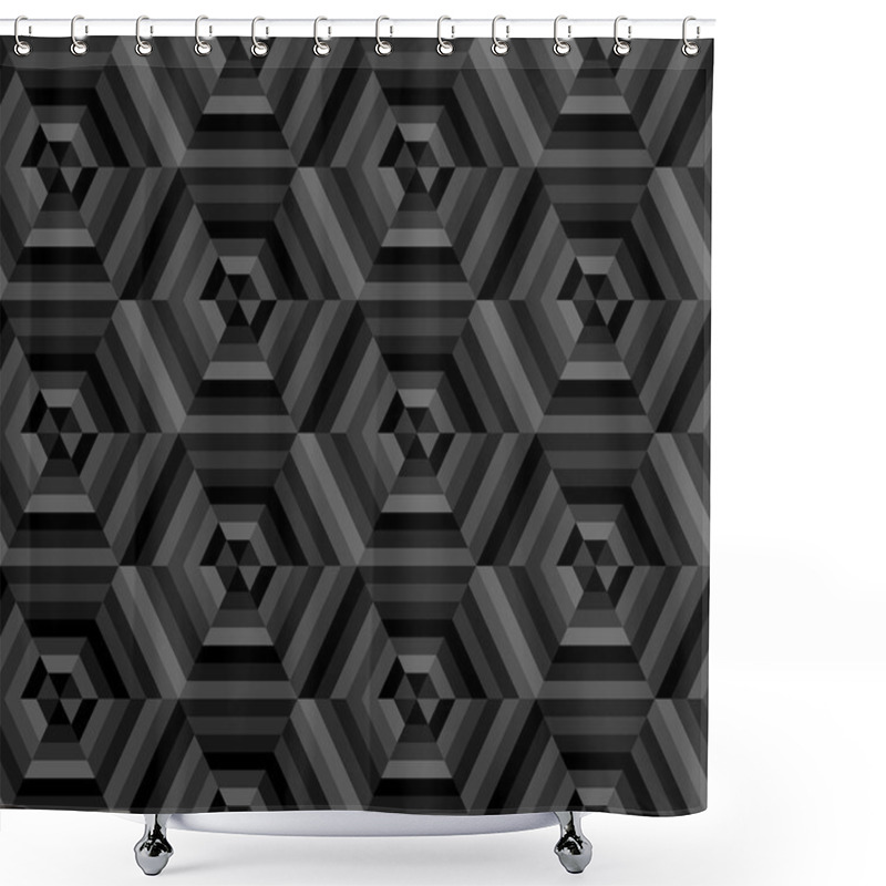 Personality  Abstract Background With Triangles Shower Curtains