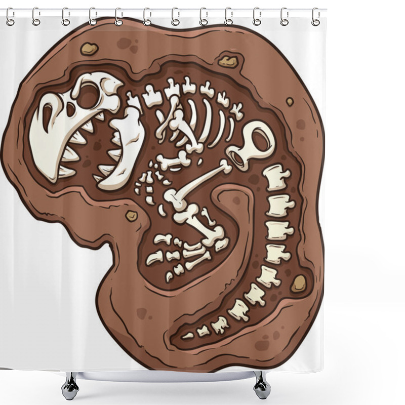 Personality  Dinosaur Fossil Shower Curtains