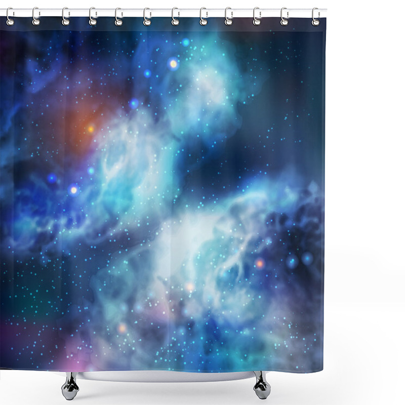 Personality  Vector Butterfly Galaxy Shower Curtains