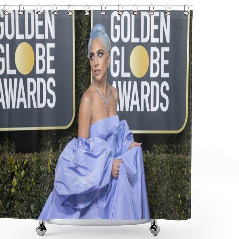 Personality  Lady Gaga Attends The 76th Annual Golden Globe Awards, Golden Globes, At Hotel Beverly Hilton In Beverly Hills, Los Angeles, USA, On 06 January 2019.  (115440716) Shower Curtains