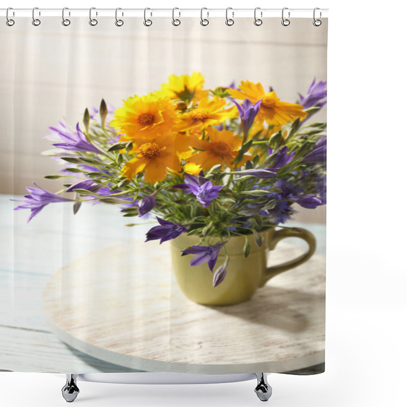 Personality  Beautiful Wild Flowers Shower Curtains