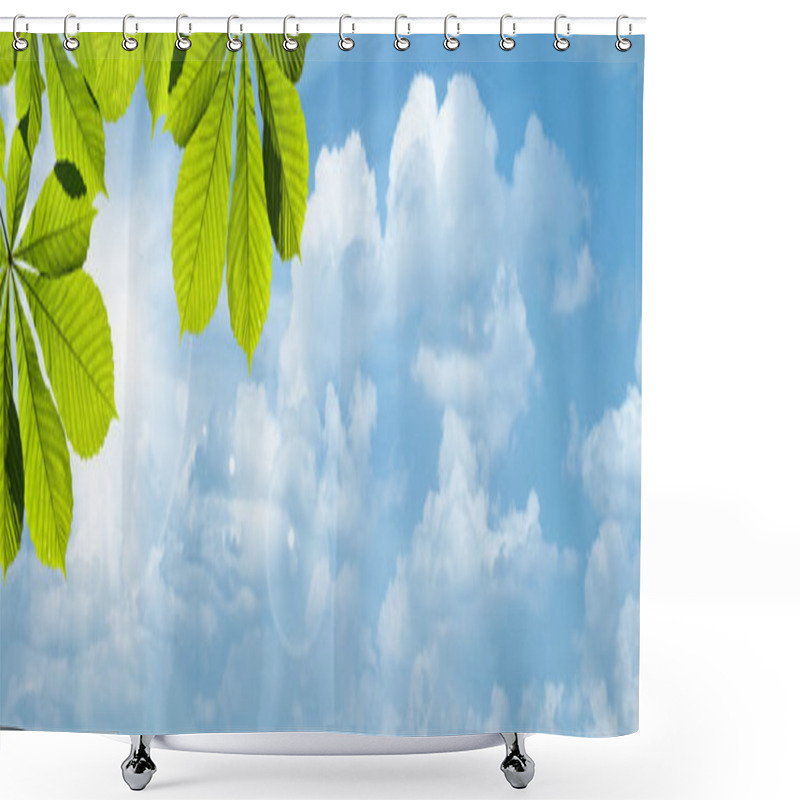 Personality  Blue Skies With Bright Sun As Abstract Backgrounds Shower Curtains