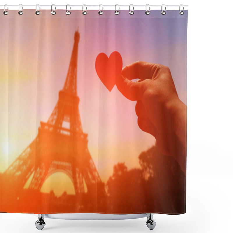 Personality  Silhouette Of Romantic Lovers Hand Shower Curtains