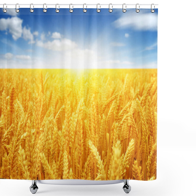 Personality  Wheat Field And Sun Shower Curtains