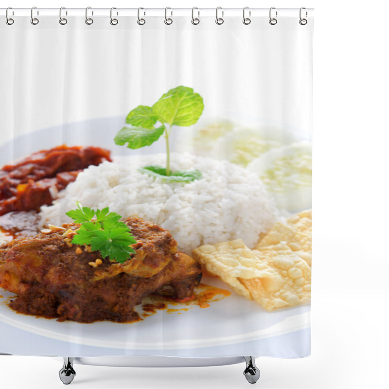 Personality  Nasi Lemak Malay Dish Shower Curtains