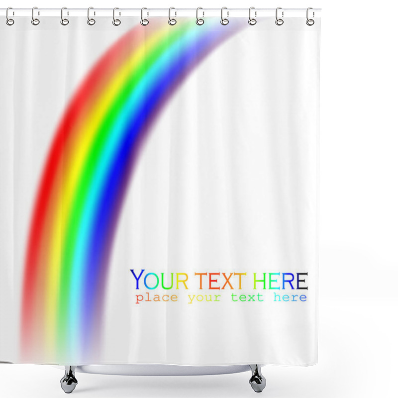 Personality  Background With Rainbow Shower Curtains