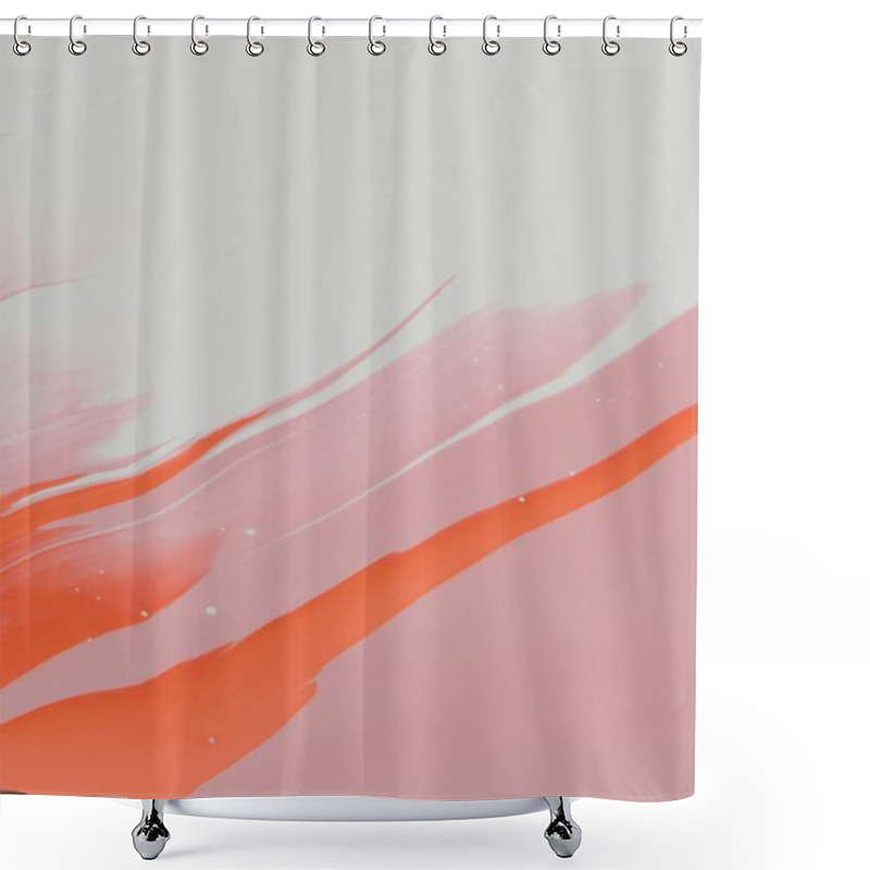 Personality  Abstract Fluid Art In Soft Pink And Coral Tones. Shower Curtains