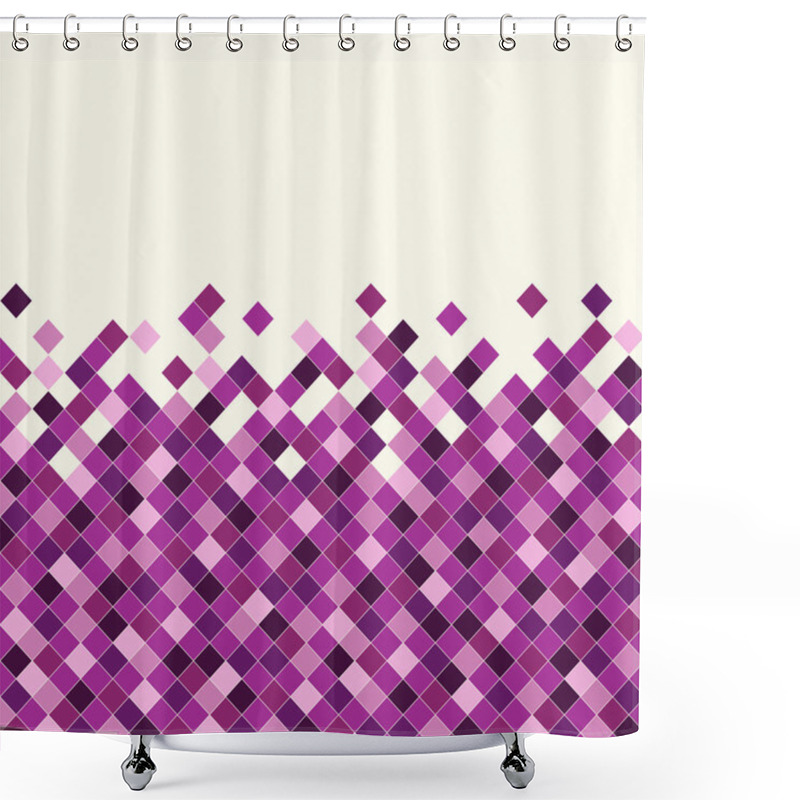 Personality  Abstract Rhombus Mosaic Background Shower Curtains