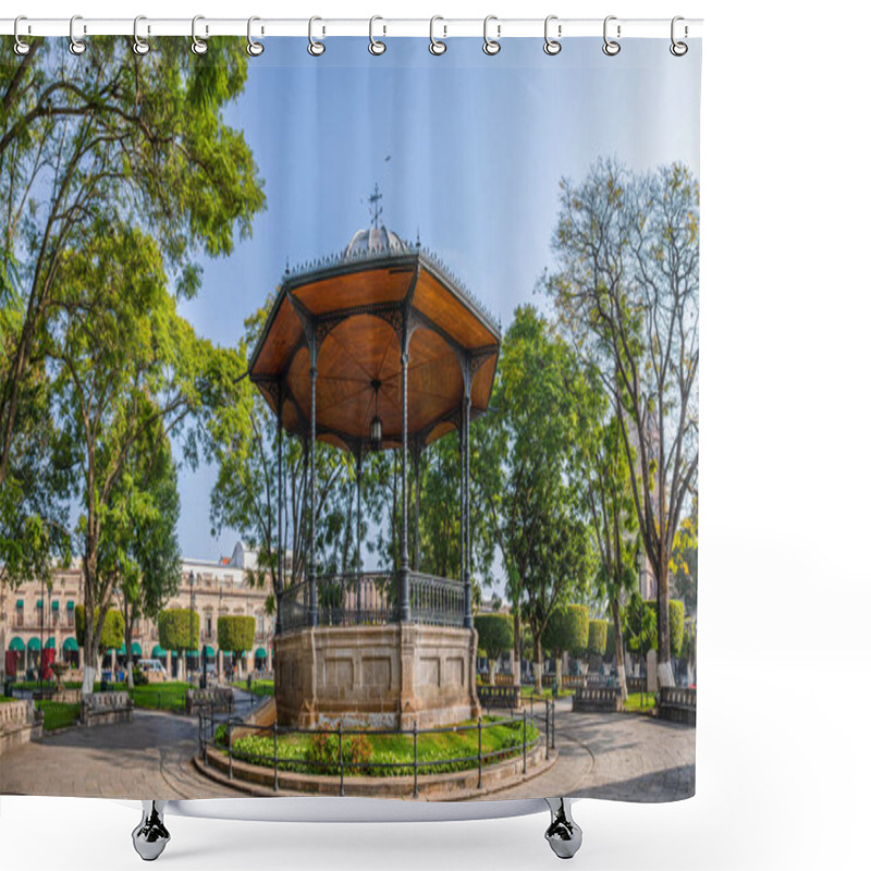 Personality  The Kiosk In The Plaza De Armas Of Morelia, In The State Of Michoacan, Mexico Shower Curtains