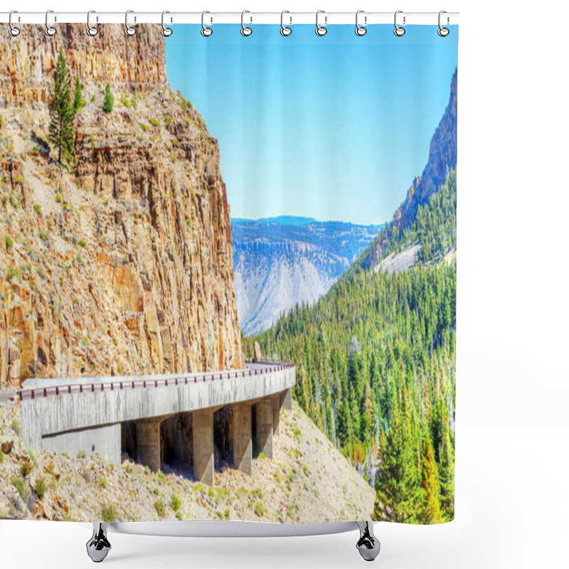 Personality  Grand Loop Road Through Golden Gate Canyon Of Yellowstone Nation Shower Curtains