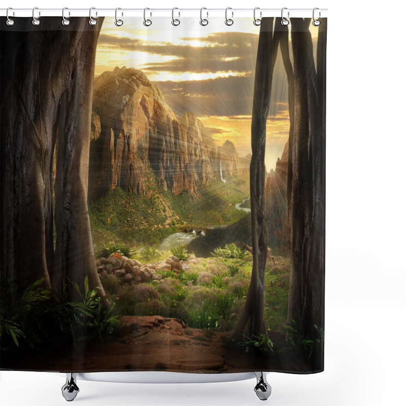 Personality  Phantasy Landscape Shower Curtains