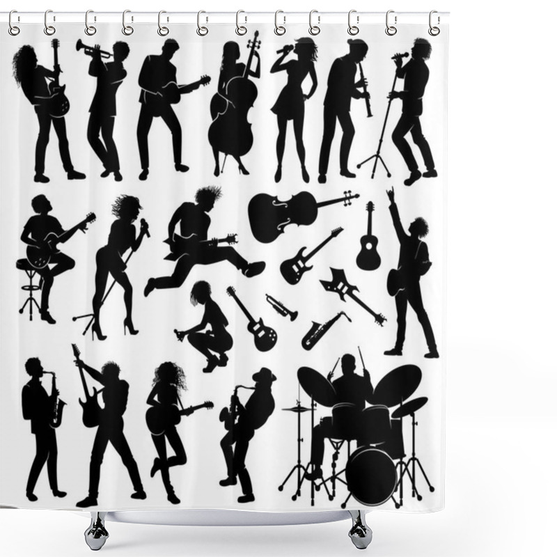 Personality  Silhouettes Of People Shower Curtains