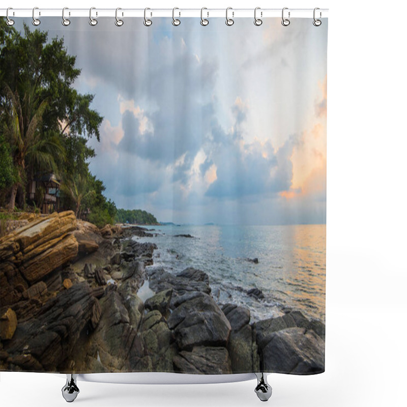 Personality  Beautiful Sky And Sea, Perfect Sky And Water. Morning Time And Rainy Season  Shower Curtains