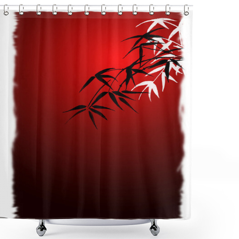 Personality  Bamboo Leaves Shower Curtains