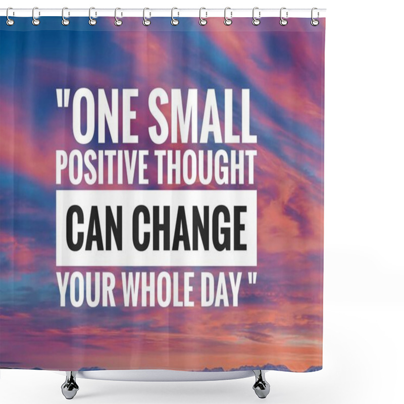 Personality  Inspirational Quote With Sky Background. Motivational Success Quote.  Shower Curtains