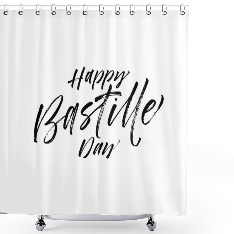 Personality  Happy Bastille Day Phrase. Shower Curtains