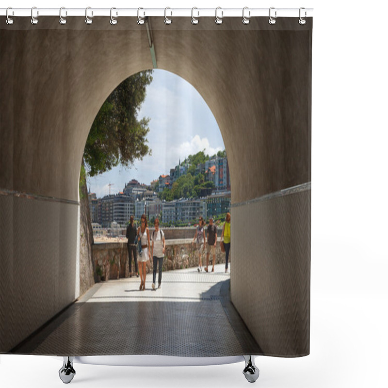 Personality  View To The City San Sebastian Or Donostia. Shower Curtains