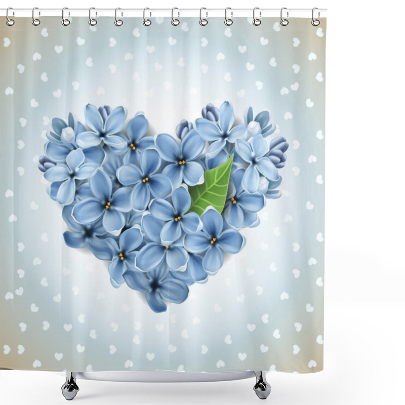 Personality  Heart From Flowers Of A Lilac Shower Curtains