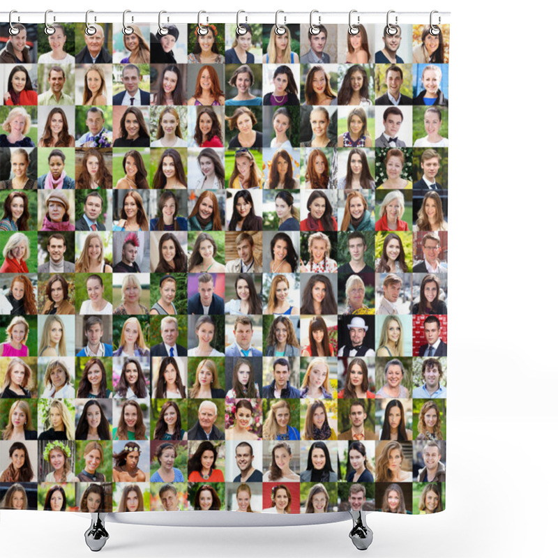 Personality  Collage, Happy People Shower Curtains