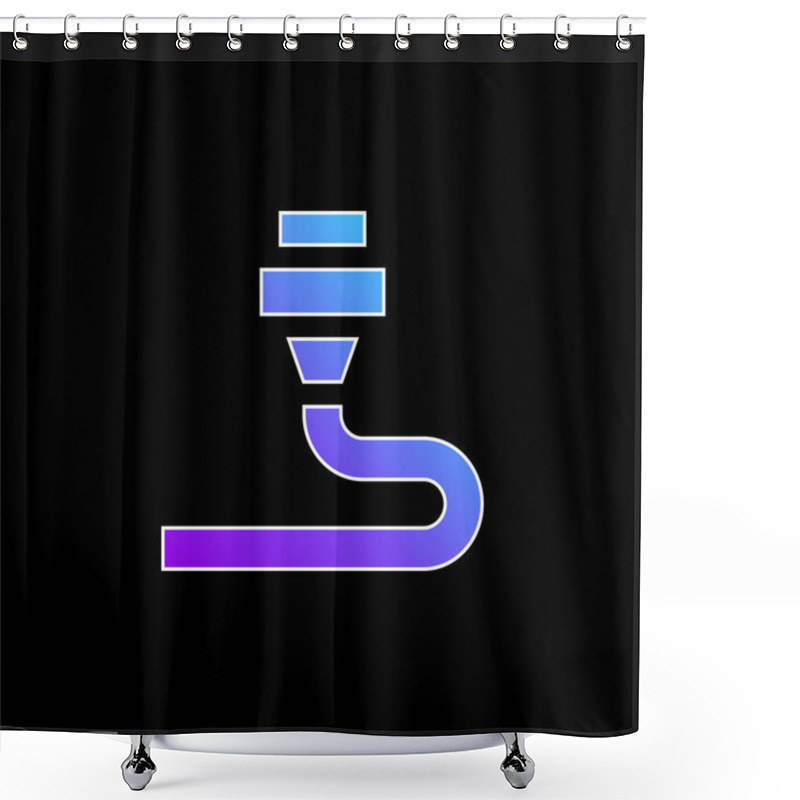 Personality  3d Printing Blue Gradient Vector Icon Shower Curtains